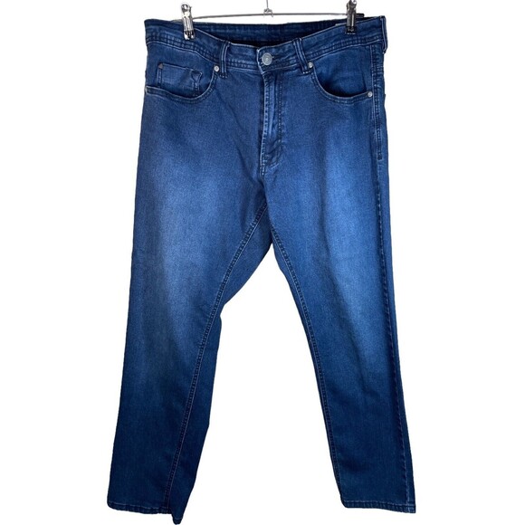 BUFFALO DAVID BITTON Jeans 36x29‎ AXEL SLIM STRETCH Mens Blue Dark Wash Denim - Picture 1 of 11